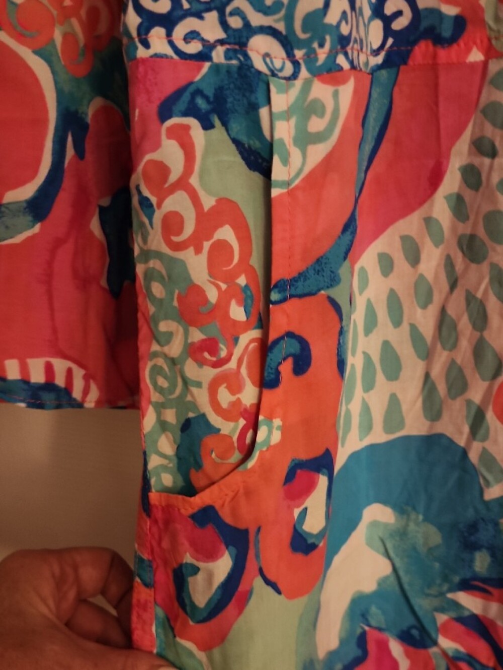 Lilly Pulitzer Coral Reef I'm So Jelly Button-Front Swim Coverup - Picture 3 of 4